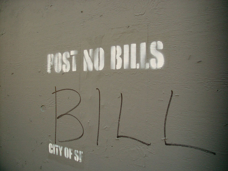 12/23/2001 - Post No Bills, San Francisco, CA
